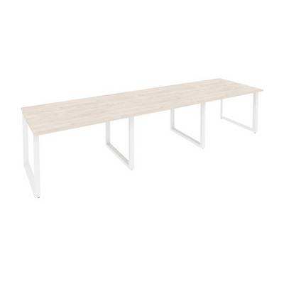 Onix O.MO-PRG-3.2 (Денвер Светлый/Белый) Стол переговорный (3 столешницы)