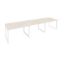 Onix O.MO-PRG-3.2 (Денвер Светлый/Белый) Стол переговорный (3 столешницы)