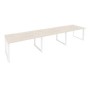 Onix O.MO-PRG-3.3 (Денвер Светлый/Белый) Стол переговорный (3 столешницы)
