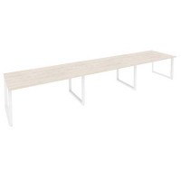 Onix O.MO-PRG-3.4 (Денвер Светлый/Белый) Стол переговорный (3 столешницы)