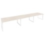 Onix O.MO-PRG-3.4 (Денвер Светлый/Белый) Стол переговорный (3 столешницы)