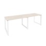 Onix O.MO-RS-2.2.7 (Денвер Светлый/Белый) Рабочая станция на О-образном м/к