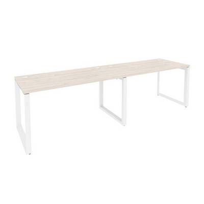 Onix O.MO-RS-2.3.7 (Денвер Светлый/Белый) Рабочая станция на О-образном м/к