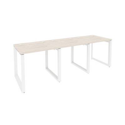 Onix O.MO-RS-3.0.7 (Денвер Светлый/Белый) Рабочая станция на О-образном м/к