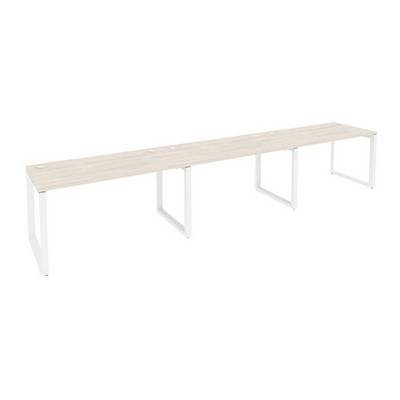 Onix O.MO-RS-3.3.7 (Денвер Светлый/Белый) Рабочая станция на О-образном м/к