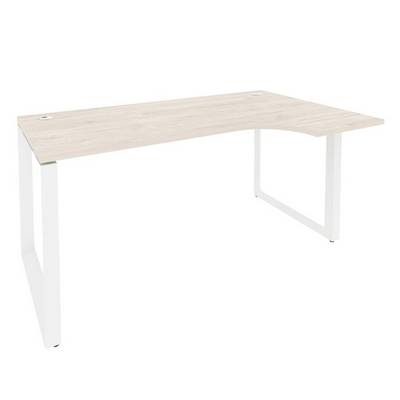 Onix O.MO-SA-1R (Денвер Светлый/Белый) Стол эргономичный правый на О-образном м/к