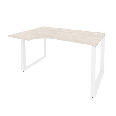 Onix O.MO-SA-2L (Денвер Светлый/Белый) Стол эргономичный левый на О-образном м/к