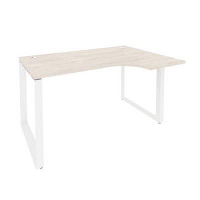 Onix O.MO-SA-2R (Денвер Светлый/Белый) Стол эргономичный правый на О-образном м/к