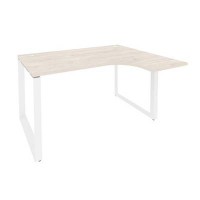 Onix O.MO-SA-3R (Денвер Светлый/Белый) Стол эргономичный правый на О-образном м/к
