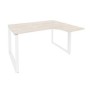 Onix O.MO-SA-3R (Денвер Светлый/Белый) Стол эргономичный правый на О-образном м/к