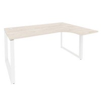 Onix O.MO-SA-4R (Денвер Светлый/Белый) Стол эргономичный правый на О-образном м/к