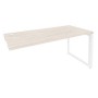 Onix O.MO-SPR-4.7 (Денвер Светлый/Белый) Стол-приставка на О-образном м/к к опорным элементам