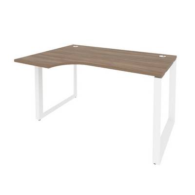 Onix O.MO-SA-2L (Дуб Аризона/Белый) Стол эргономичный левый на О-образном м/к