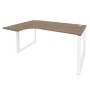 Onix O.MO-SA-4L (Дуб Аризона/Белый) Стол эргономичный левый на О-образном м/к
