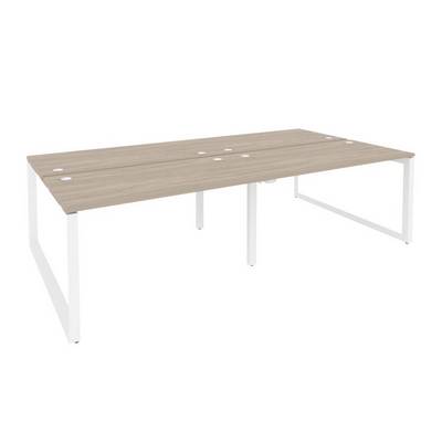 Onix O.MO-D.RS-4.3.7 (Дуб Аттик/Белый) Рабочая станция на О-образном м/к