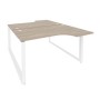 Onix O.MO-D.SA-2 (Дуб Аттик/Белый) Рабочая станция на О-образном м/к