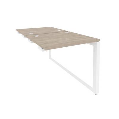 Onix O.MO-D.SPR-0.7 (Дуб Аттик/Белый) Стол-приставка двойной на О-образном м/к к опорым элем.