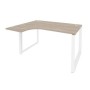 Onix O.MO-SA-3L (Дуб Аттик/Белый) Стол эргономичный левый на О-образном м/к