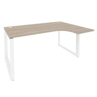 Onix O.MO-SA-4R (Дуб Аттик/Белый) Стол эргономичный правый на О-образном м/к