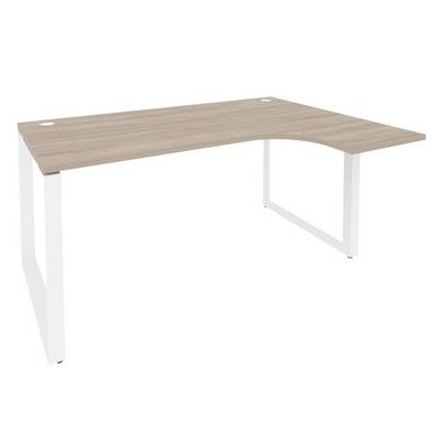 Onix O.MO-SA-4R (Дуб Аттик/Белый) Стол эргономичный правый на О-образном м/к