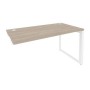 Onix O.MO-SPR-3.7 (Дуб Аттик/Белый) Стол-приставка на О-образном м/к к опорным элементам