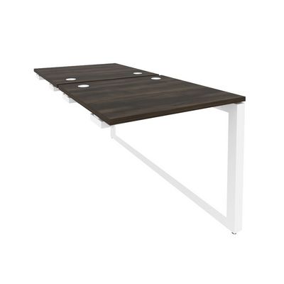 Оникс O.MO-D.SPR-0.8 (Дуб Мали/Белый) Стол-приставка двойной на О-образном м/к к опорым элем.