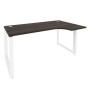 Onix O.MO-SA-1R (Дуб Мали/Белый) Стол эргономичный правый на О-образном м/к