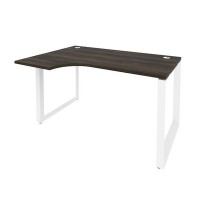 Onix O.MO-SA-2L (Дуб Мали/Белый) Стол эргономичный левый на О-образном м/к