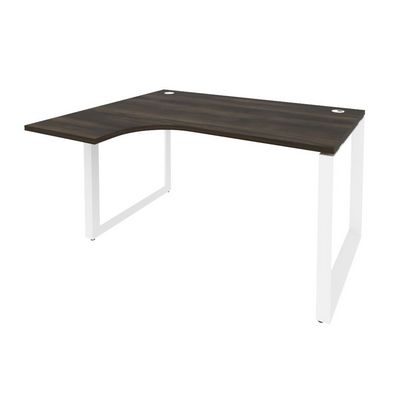 Onix O.MO-SA-3L (Дуб Мали/Белый) Стол эргономичный левый на О-образном м/к