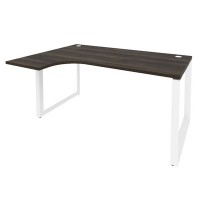 Onix O.MO-SA-4L (Дуб Мали/Белый) Стол эргономичный левый на О-образном м/к