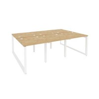 Onix O.MO-D.RS-6.0.8 (Тиквуд Светлый/Белый) Рабочая станция на О-образном м/к