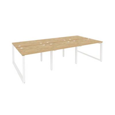 Onix O.MO-D.RS-6.1.7 (Тиквуд Светлый/Белый) Рабочая станция на О-образном м/к