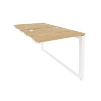 Onix O.MO-D.SPR-0.7 (Тиквуд Светлый/Белый) Стол-приставка двойной на О-образном м/к к опорым элем.