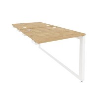Onix O.MO-D.SPR-0.8 (Тиквуд Светлый/Белый) Стол-приставка двойной на О-образном м/к к опорым элем.