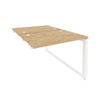 Onix O.MO-D.SPR-1.7 (Тиквуд Светлый/Белый) Стол-приставка двойной на О-образном м/к к опорым элем.