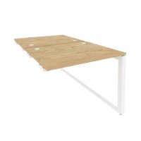 Onix O.MO-D.SPR-1.8 (Тиквуд Светлый/Белый) Стол-приставка двойной на О-образном м/к к опорым элем.