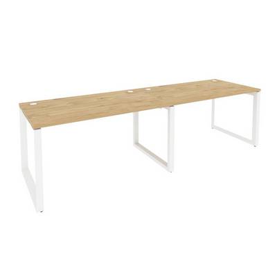 Onix O.MO-RS-2.3.8 (Тиквуд Светлый/Белый) Рабочая станция на О-образном м/к