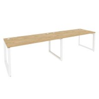 Onix O.MO-RS-2.4.8 (Тиквуд Светлый/Белый) Рабочая станция на О-образном м/к