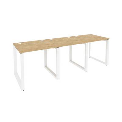 Onix O.MO-RS-3.0.7 (Тиквуд Светлый/Белый) Рабочая станция на О-образном м/к
