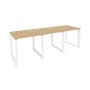 Onix O.MO-RS-3.0.7 (Тиквуд Светлый/Белый) Рабочая станция на О-образном м/к
