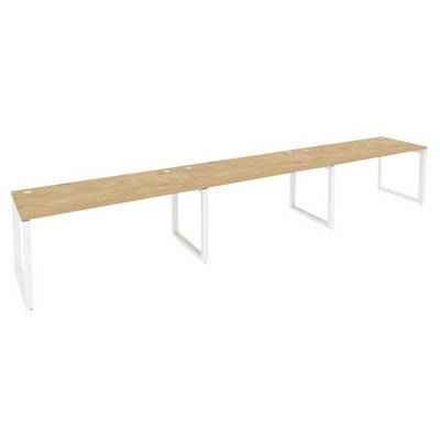 Onix O.MO-RS-3.4.7 (Тиквуд Светлый/Белый) Рабочая станция на О-образном м/к