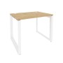 Onix O.MO-SP-1.7 (Тиквуд Светлый/Белый) Стол рабочий на О-образном м/к