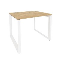 Onix O.MO-SP-1.8 (Тиквуд Светлый/Белый) Стол рабочий на О-образном м/к