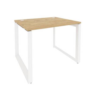 Onix O.MO-SP-1.8 (Тиквуд Светлый/Белый) Стол рабочий на О-образном м/к