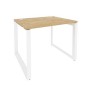Onix O.MO-SP-1.8 (Тиквуд Светлый/Белый) Стол рабочий на О-образном м/к