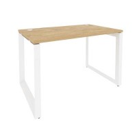 Onix O.MO-SP-2.7 (Тиквуд Светлый/Белый) Стол рабочий на О-образном м/к