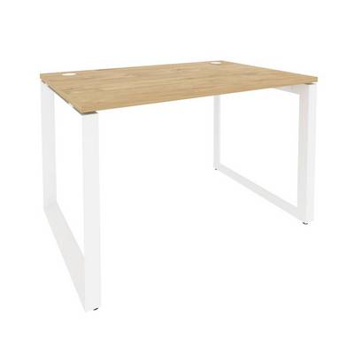 Onix O.MO-SP-2.8 (Тиквуд Светлый/Белый) Стол рабочий на О-образном м/к