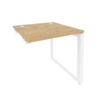 Onix O.MO-SPR-0.8 (Тиквуд Светлый/Белый) Стол-приставка на О-образном м/к к опорным элементам