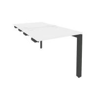 Onix O.MP-D.SPR-0.7 (Белый Бриллиант/Антрацит) Стол-приставка двойной на П-образном м/к к опорным элем.