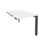 Onix O.MP-D.SPR-0.7 (Белый Бриллиант/Антрацит) Стол-приставка двойной на П-образном м/к к опорным элем.